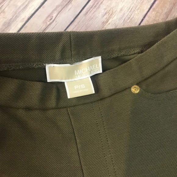 MICHAEL by Michael Kors Green Khaki Jeggings - Picture 2 of 5